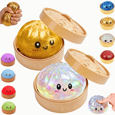 3.15 '' 8cm Glitter Dumpling Squishy Good quality No smell Bao Bun fidget toy