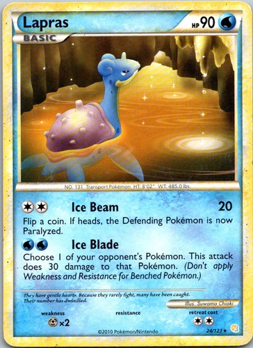 Lapras 24/123 HeartGold & SoulSilver Pokemon TCG R MP