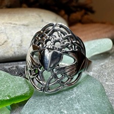 Claddagh Ring Celtic Wedding Band Irish Ireland Ladies Love Gift Silver 925 Ring