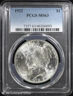 1922-P $1 Peace Silver Dollar PCGS MS 63 | Uncirculated UNC
