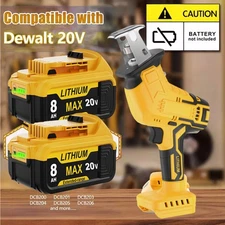 Cordless Electric Reciprocating Saw Cutting W/LED light For Dewalt 20V Battery.