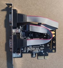 SYBA SD-PEX15022 PCIe Dual RS232 Serial Port Adapter Card - Used, Tested
