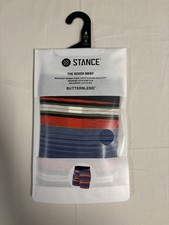 Stance ButterBlend Boxer Brief Rockford Stripe Print Mens Medium 6 W/ Pouch NEW