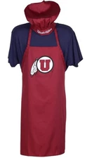 Pro Specialties Group Inc Unisex Utah Utes NCAA Chef Hat and Apron, One Size