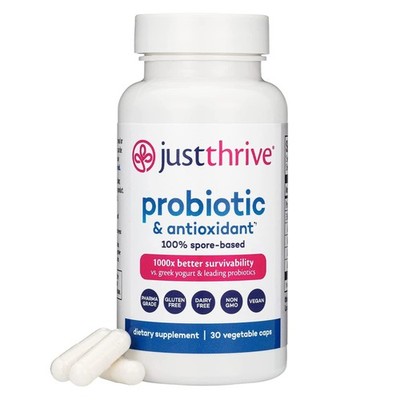 Just Thrive Probiotic & Antioxidant Supplement - 30 Count (Pack of 1), White 