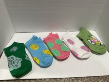 Easter Socks Ankle Length 5 Pair Size 4-10 Multicolor New