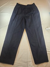 Collectible Gold by Giorgio Sant Angelo, Pleated Wool Pants, Black, Women's 14