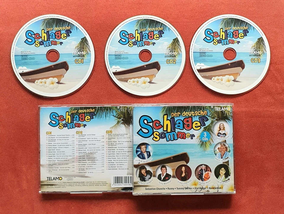 Der deutsche Schlagersommer 3 CDs in der Fat-Box von 2013 mit 45 Titeln NEU