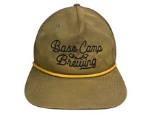BASE CAMP BREWING Brown/Yellow Rope OUTDOOR BEER BASEBALL HAT Hike Gym Snapback