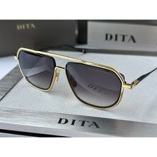 DITA INTRACRAFT DTS165-A-01 Yellow Gold Iron Grey Gradient Lens Sunglasses AUTHE