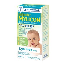 Mylicon Gas Relief Drops for Infants and Babies, Dye Free Formula, 0.5 FL Oz...