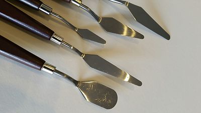 Künstler Palette Messer. 5er Set. Für Farben auf Öl- und Acrylbasis.