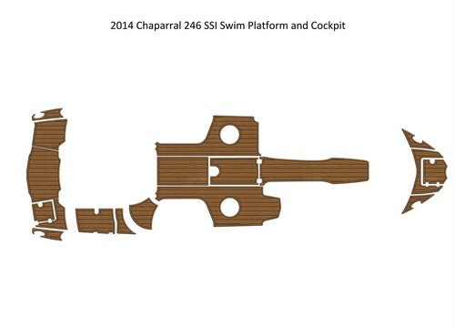 2014 Chaparral 246 SSI Swim Platform Cockpit Boat EVA Foam Teak Decking Flooring - Foto 1 di 24