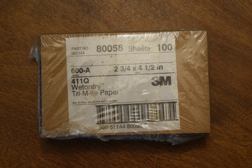 3M 2 3/4" x 4 1/2", 600A 100 Shts; 411Q; FREE Same Day Expedited Shipping! - Picture 2 of 2