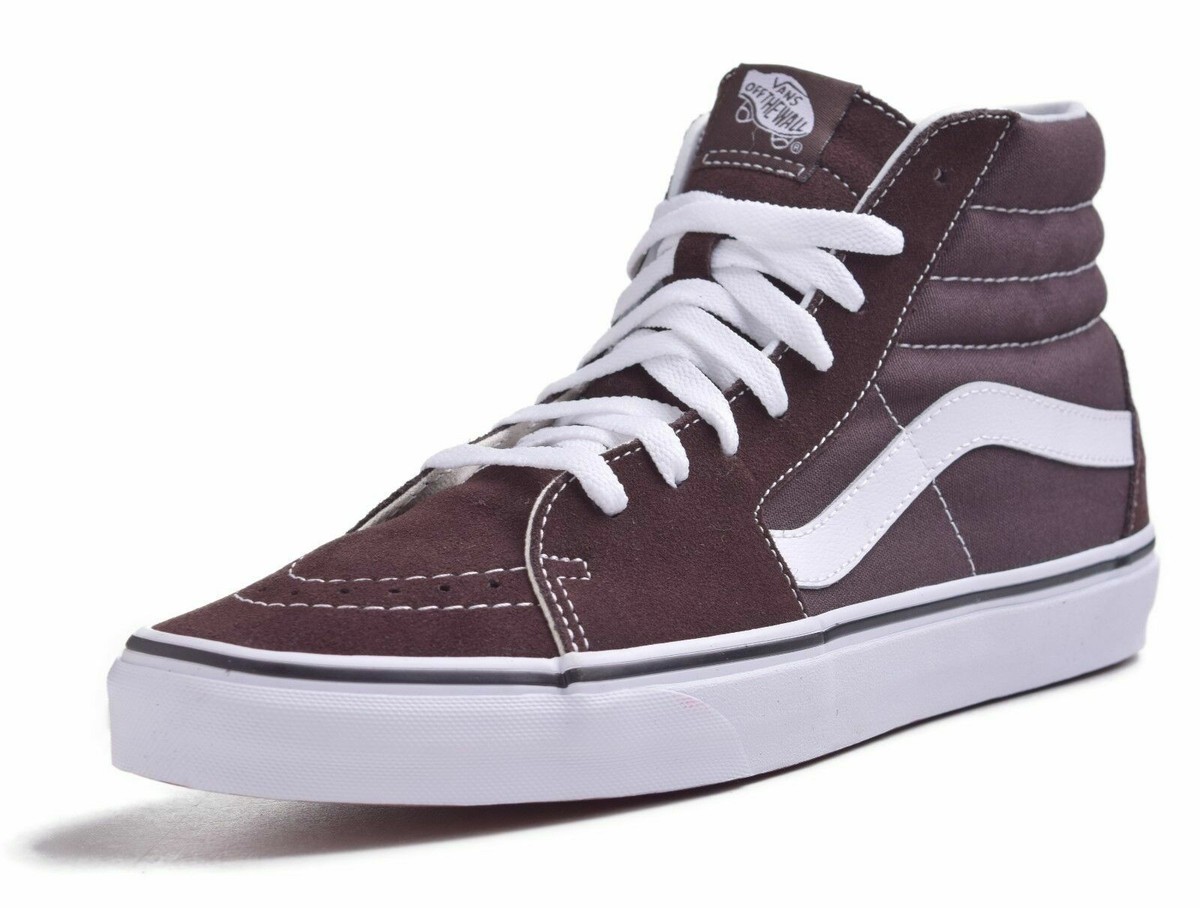 Vans Sk8 Hi Classic Canvas Suede Brown Skateboard Shoes Mens  display picture 3
