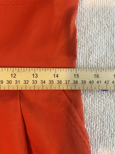 Tory Burch Leena Sleeveless Orange Lined Sheath Dress Side Zip Pockets Size 4 - Picture 12 of 14