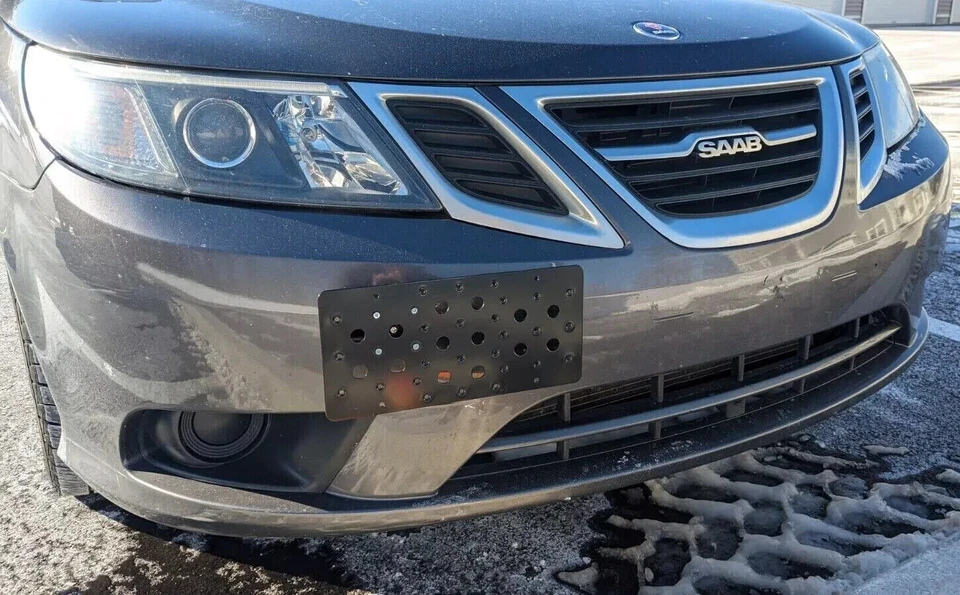 Parachoques delantero gancho de remolque placa de matrícula soporte de montaje para Saab 9-3 2003-2011 nuevo Foto 3 de 4