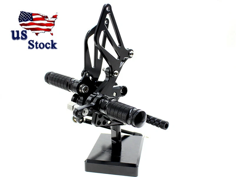 Reposapiés de motocicleta CNC Fotopeg clavijas de pedal juegos traseros para CBR600 GSXR 600 YZF R1 Foto 3 de 4