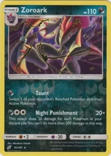 Reverse Holo Zoroark 91/181 Holo Rare SM - Team Up