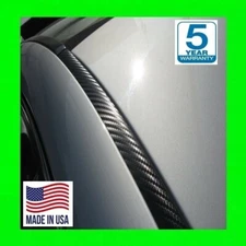 FOR 2011-2025 DODGE DURANGO CARBON FIBER 2PC ROOF TOP TRIM DRIP MOLDINGS COVERS