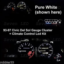 Gauge Cluster + Climate control led kit for Honda Civic del sol  93 94 95 96 97