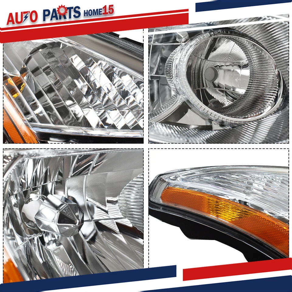 For Nissan Rogue 2008-2013 Halogen Headlights Chrome Driver&Passenger Factory Foto 4 de 4