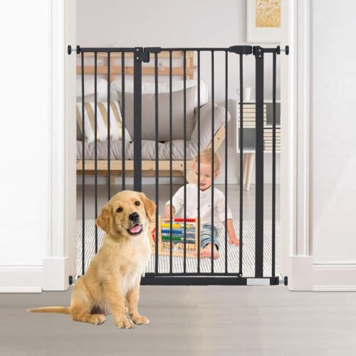 41 Inch Tall Baby Gate Dog Gates Extra Tall Pet Gates with Walk Through Door