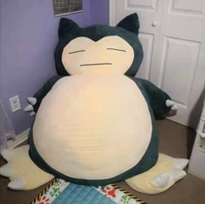 GIANT Snorlax Plush Doll Pillow Bed Chair Cover with Zipper No stuffing Handmade