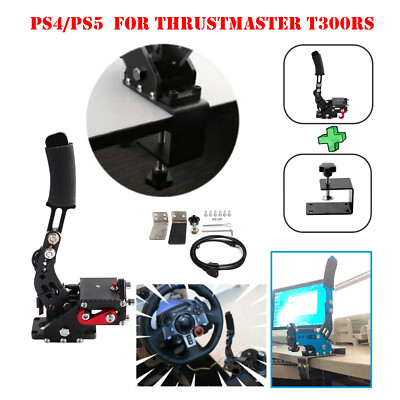 USB3.0 14Bit PS4/PS5 Handbrake for Racing Game Steering Wheel Stand T300RS Black
