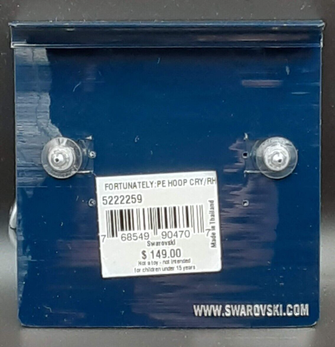 Beautiful New Swarovski Fortunately PE Hoop Crystal /RH Earrings (never worn) - Picture 3 of 9
