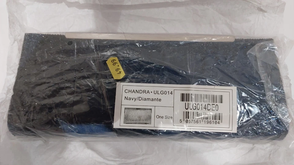 ladies beautiful top quality expensive(RRP £49.99)lunar elegance navy clutch bag - Image 4 of 4