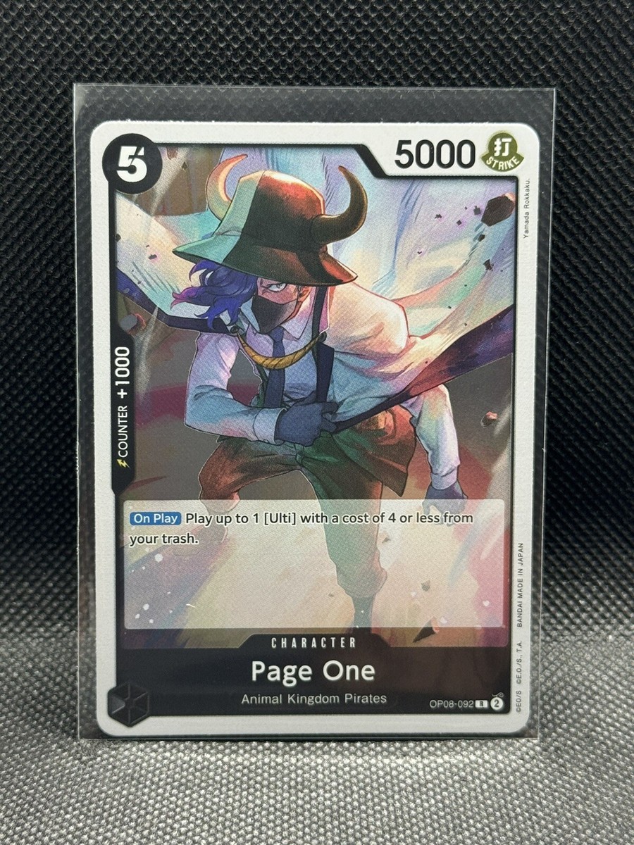 Page One OP08-092 Rare English Two Legends One Piece TCG Card Game