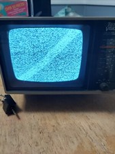 Vintage Tote Vision UT-5505 Mini Black & White TV And Radio
