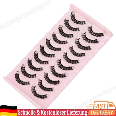 Russian Strip Eyelashes Fluffy 3D Effect False Eye Lashes Extension 10 Pairs