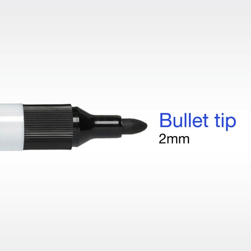 Whiteboard Marker Dry Wipe Pens Bullet Tip Erase Wipe Clean Board Metal Glass - Picture 5 of 12