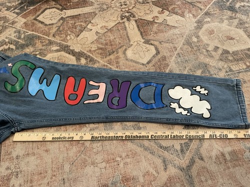 In your dreams denim jeans rainbow colorful size 29 X 29 Great Condition - Picture 3 of 5