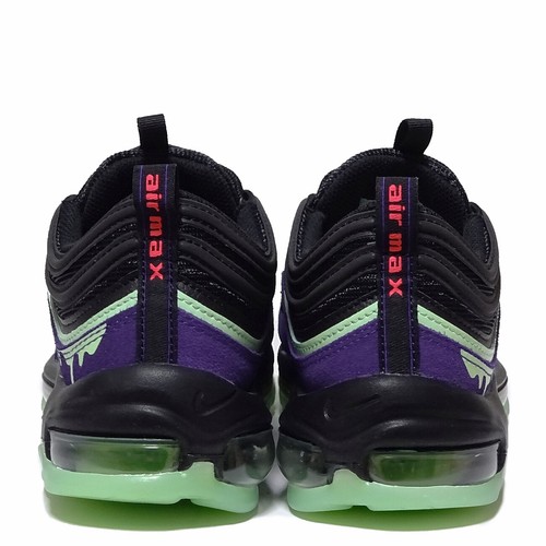 Nike Air Max 97 'Slime Halloween' Black/Court Purple/Flash Crimson Size 9 NEW - Picture 6 of 11