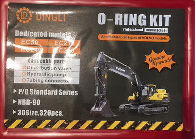 O Ring Kit, DINGLI, 326Pcs, 30 Sizes, Volvo Models, NBR 90 Shore
