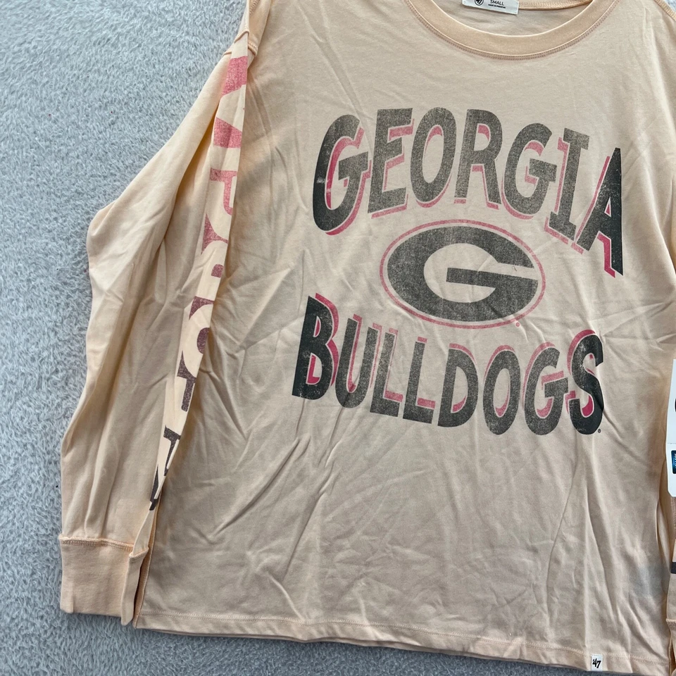 Georgia Bulldogs Shirt Womens Large Orange '47 Brand NCAA College UGA Tee New - Image 2 of 4