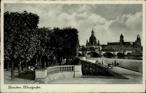 Feldpostkarte 2. WK 1940 DRESDEN Königsufer, Feldpost gelaufen an FP-Nr. 12604 - 第 1/2 張圖片