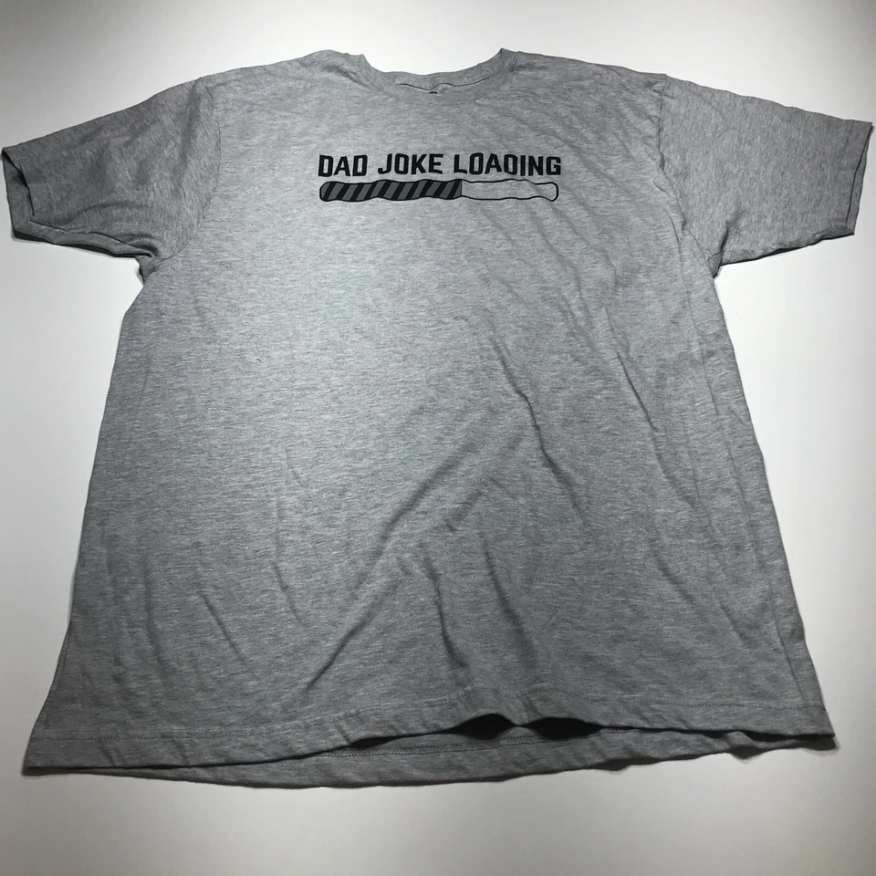Camiseta Ann Arbor Masculina Tamanho 2XL "Pai Piada Carregando" Engraçada Manga Curta Cinza Excelente Estado Usado - Imagem 2 de 4