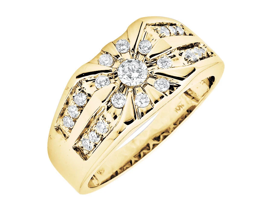 Mens starburst deals diamond ring
