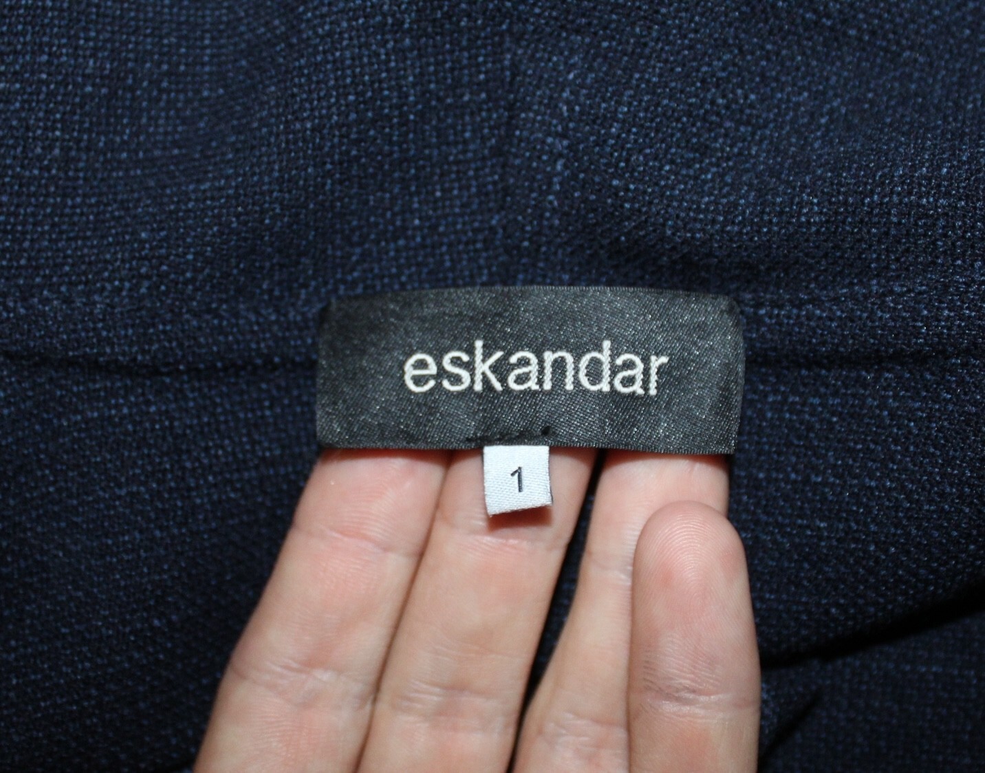 Eskandar 1 32" DENIM BLUE Basketweave Flowing Gorgeous Shawl Coat Jacket Kimono image 10