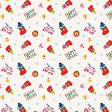 One Roll of BABY SHARK Happy Holidays wrapping paper gift wrap 50 Sq ft NIP