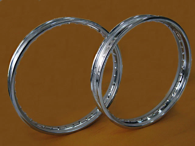 Fit YAMAHA YDT1 1963  FRONT & REAR  CHROME WHEEL RIM SET 2PCS  [mi224] Foto 2 de 4