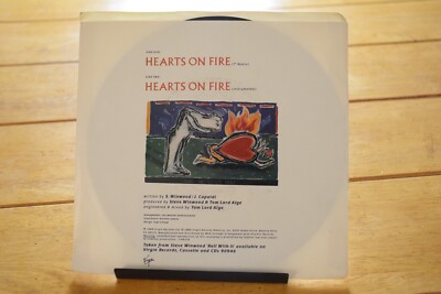 STEVE WINWOOD ''HEARTS ON FIRE'' 45 RPM 7'' VG++ RECORD + PS ON VIRGIN [D43-146]
