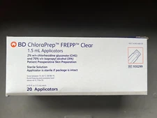 930299 - BD - CHLORAPREP CLEAR - 1.5mL APPLICATORS - BOX OF 20 - Exp 09/30/25