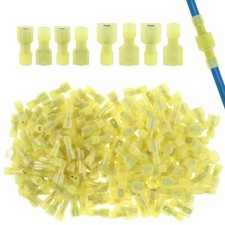 100pcs 12-10 Gauge Insulated Spade Connector Male Female Quick Disconnect Kit