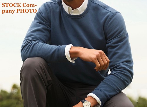 NIB LANDS END Evening Blue FRENCH TERRY Crewneck PULLOVER Men XXL /Women 3XL $49 - Picture 6 of 8