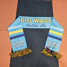 Kona Big Wave Liquid Aloha Blue Frilly Scarf Ruffneck New winter V1a